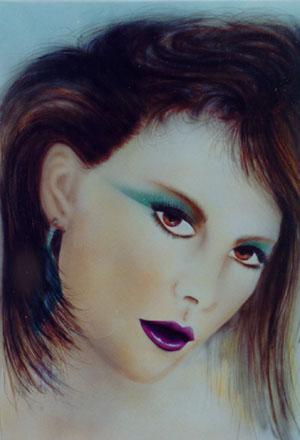 rostro pr�ctica en t�mperas y tinta china